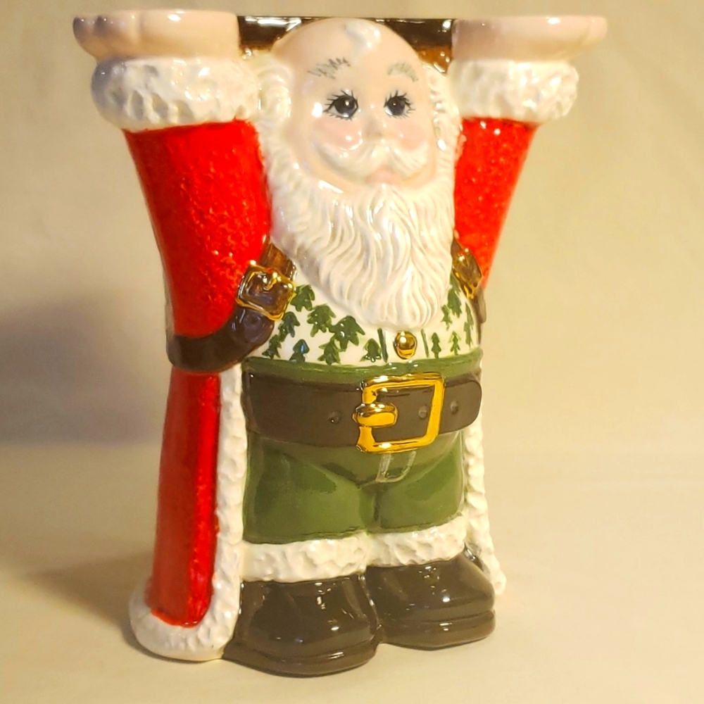 Vintage Hand Painted Kris Kringle Planter